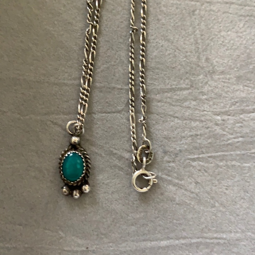 Turquoise and sterling necklace